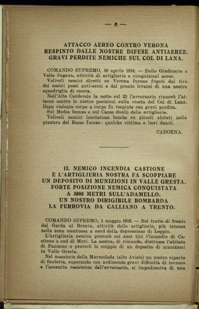 Il diario della nostra guerra : bollettini ufficiali dell'esercito e della marina